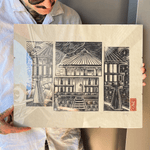 Load image into Gallery viewer, &#39;&#39;L&#39;HORRU&#39;&#39; PRINT WITH FRAME / GREY
